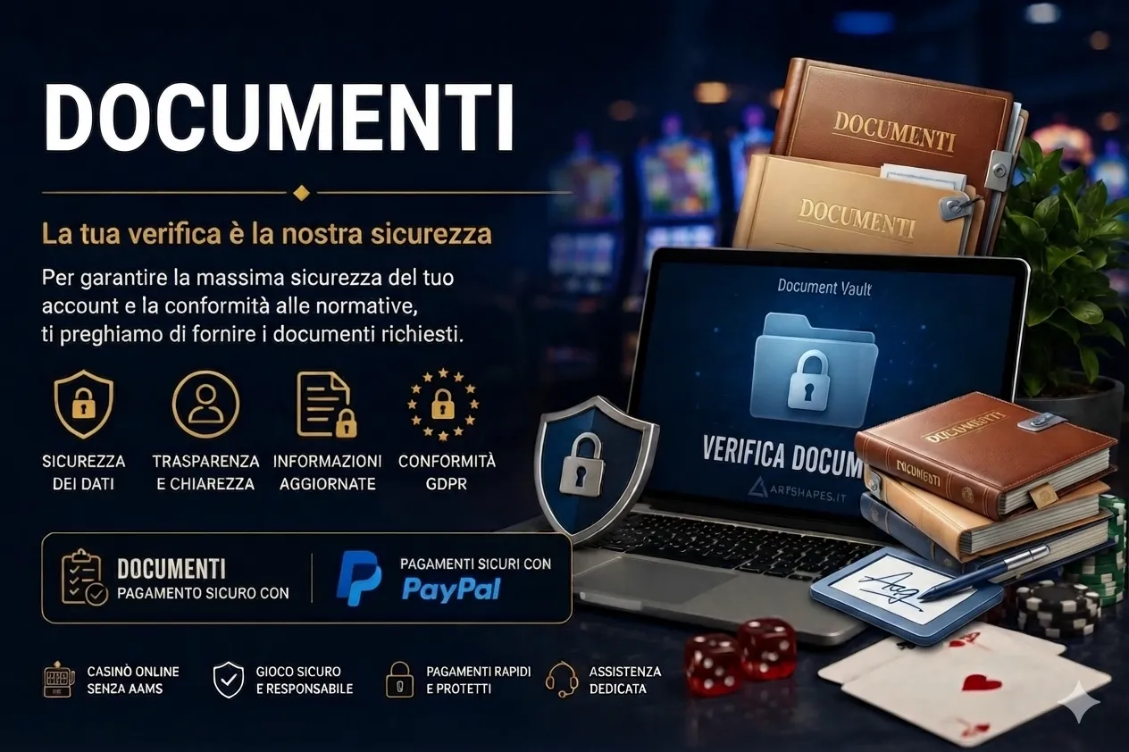 casino non aams paypal documenti