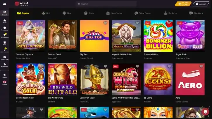 Wild Tokyo tra i migliori casino online non AAMS